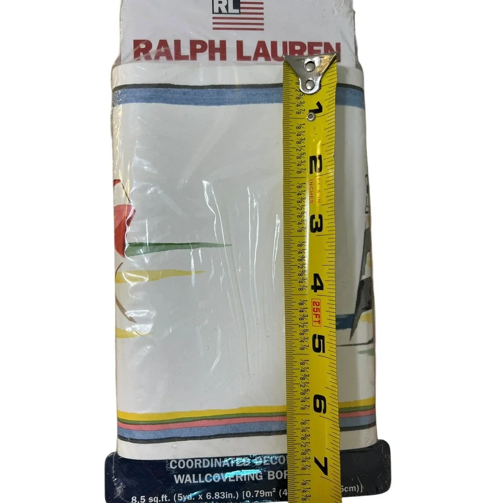 NEW Sealed Ralph Lauren Wallpaper Border Seacliff‎ Sky Beach 8.5 Sq. Feet